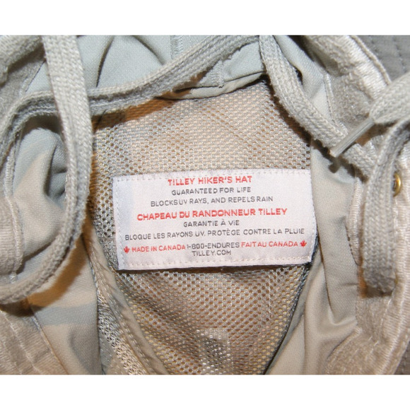 Tilley Airflow Hikers Hat Sun Cap Size 7 1/4 Tan Beige Camping Outdoors Canada - Picture 7 of 9